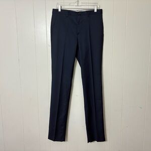 PS Paul Smith Men’s Navy Birdseye Wool Trousers Mid Fit Size 30 NWT